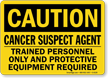 Caution Cancer Suspect Protective Equipment Sign