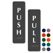 Pull Push Vertical Set TactileTouch Braille Door Sign