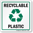 Recycle Plastic Label (with graphic)