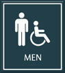 Men Regulatory Sign with Handicap Symbol