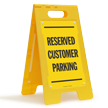 Reserved Customer Parking Floor Sign