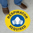 Respirator Required Anti Skid Floor Sign
