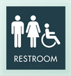 Restroom w/M/F/ISA Symbol Sign