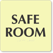Safe Room Braille Sign