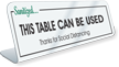 Sanitized This Table Can Be Used Desk Sign