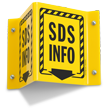 SDS Info With Striped Border 2 Sided Projecting Sign