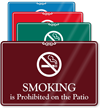 Smoking Is Prohibited On Patio Showcase Wall Sign