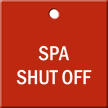 Spa Shut Off Engraved Valve Tag
