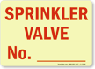 Sprinkler Valve No.      Sign