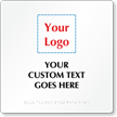 12 inch x 12 inch Custom Braille Sign with Logo