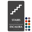 Bilingual Stairs Escalera Braille Sign