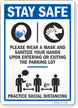 Stay Safe Parking Lot Social Distancing Sign
