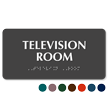Television Room Tactile Touch Braille Sign