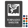 Tornado Shelter Tactiletouch Braille Sign