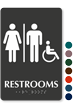 Unisex Handicap Restrooms TactileTouch Braille Sign