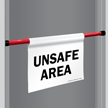 Unsafe Area Door Barricade Sign