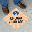 Upload Your Own Art Custom Diamond SlipSafe Floor Sign