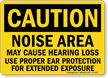 Noise Area May Cause Hearing Loss Caution Sign