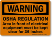Warning OSHA Regulation Sign