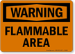 Flammable Area OSHA Warning Sign
