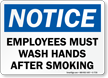 Wash Hands After Smoking Sign