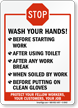 Wash Your Hands Stop Sign