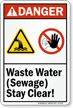 Waste Sewage Water, Stay Clear Sign