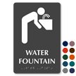 Water Fountain TactileTouch Braille Sign with Graphic