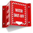 Water Shut Off Projecting Sign