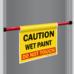 Wet Paint Do Not Touch Door Barricade Sign
