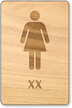XX Woman Wooden Restroom Sign
