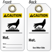 2 Sided Hot Caution Tag