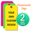 Custom Fluorescent Paper Tags, 2 Side Printed