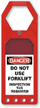 Do Not Use Forklift, Inspection Required Tag Holder