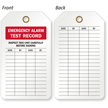 Emergency Alarm Test Record Inspection, Status 2 Sided Tag