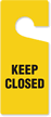 Keep Closed Plastic Door Knob Hanger Tag