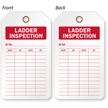 Ladder Inspection Two Sided Inspection and Status Record Tag