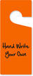 Blank Orange Plastic Door Knob Hang Tag