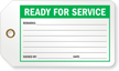 Ready For Service Production Control Tag