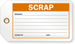 Scrap Production Control Tag