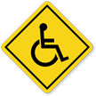 Handicapped On Board Car Hang Tag and Label