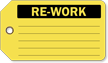 Re Work Plastic Tags, Vinyl Inspection Tag