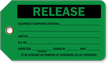 Release Plastic Tags, Vinyl Inspection Tag
