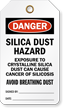 Silica Dust Hazard OSHA Danger Safety Tag
