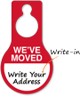 We Have Moved Write On Address Hang Tag