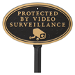 Video Surveillance Oval Plaque