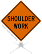 Shoulder Work Roll Up Sign