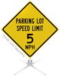 Parking Lot Speed Limit Roll Up Sign