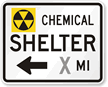 Chemical Shelter Custom Left Arrow - Traffic Sign