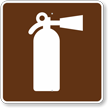 Fire Extinguisher, MUTCD Guide Sign for Campground